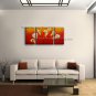 Triptych Contemporary Wall Art Floral Painting Lily Flower Paintings