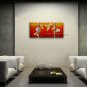 Triptych Contemporary Wall Art Floral Painting Lily Flower Paintings