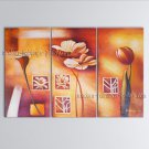 Elegant Contemporary Wall Art Floral Painting Lily Decoration Ideas
