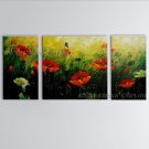 Elegant Contemporary Wall Art Floral Painting Poppy Decoration Ideas