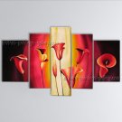 Large Contemporary Wall Art Floral Painting Lily Flower Oil Canvas