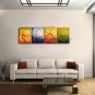 Tetraptych Contemporary Wall Art Floral Painting Plum Blossom Inner Framed