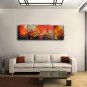 Triptych Contemporary Wall Art Floral Painting Poppy Flower Oil Canvas