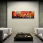 Triptych Contemporary Wall Art Floral Painting Poppy Flower Oil Canvas