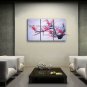 Stunning Contemporary Wall Art Floral Plum Blossom Interior Design