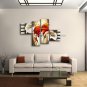 Tetraptych Contemporary Wall Art Floral Painting Lily Flowers Artwork
