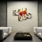 Tetraptych Contemporary Wall Art Floral Painting Lily Flowers Artwork