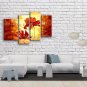 4 Pieces Contemporary Wall Art Floral Painting Poppy Decoration Ideas
