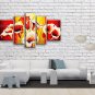 Large Contemporary Wall Art Floral Painting Lily Flower Inner Stretched
