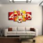Large Contemporary Wall Art Floral Painting Lily Flower Inner Stretched