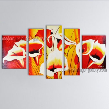 Large Contemporary Wall Art Floral Painting Lily Flower Paintings
