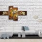 Handmade 4 Pieces Contemporary Wall Art Floral Painting Contemporary Decor