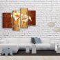 Tetraptych Contemporary Wall Art Floral Painting Lily Flower Oil Canvas