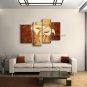 Tetraptych Contemporary Wall Art Floral Painting Lily Flower Oil Canvas