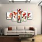 Large Contemporary Wall Art Floral Painting Lily Flower Oil Canvas