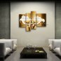 Tetraptych Contemporary Wall Art Floral Painting Lily Flower Paintings