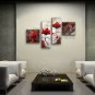 4 Pieces Contemporary Wall Art Floral Painting Tulip Flower Paintings