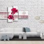 Tetraptych Contemporary Wall Art Floral Painting Poppy Contemporary Decor