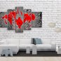 5 Pieces Contemporary Wall Art Floral Painting Lily Flower Artworks