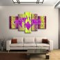 5 Pieces Contemporary Wall Art Floral Painting Lily Flowers Artwork