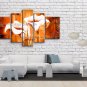 5 Pieces Contemporary Wall Art Floral Painting Lily Flower Inner Stretched