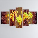 Handmade Large Contemporary Wall Art Floral Painting Lily Decoration Ideas