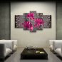 Pentaptych Contemporary Wall Art Floral Painting Poppy Flower Paintings