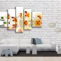 Pentaptych Contemporary Wall Art Floral Painting Poppy Flower Paintings