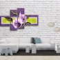 Tetraptych Contemporary Wall Art Floral Painting Lily Flowers Artwork