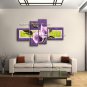 Tetraptych Contemporary Wall Art Floral Painting Lily Flowers Artwork