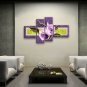 Tetraptych Contemporary Wall Art Floral Painting Lily Flowers Artwork