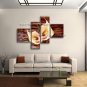 Tetraptych Contemporary Wall Art Floral Painting Lily Flower Artworks