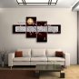 Tetraptych Contemporary Wall Art Floral Cherry Blossom Oil On Canvas