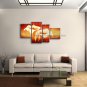 Large Contemporary Wall Art Floral Painting Lily Flower Oil Canvas
