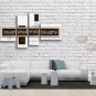 Tetraptych Contemporary Wall Art Floral Painting Flower Oil Canvas
