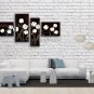 Tetraptych Contemporary Wall Art Floral Tulip Flower Inner Stretched