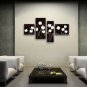 Tetraptych Contemporary Wall Art Floral Tulip Flower Inner Stretched