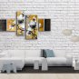 4 Pieces Contemporary Wall Art Floral Painting Tulip Flower On Canvas