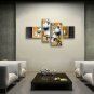 4 Pieces Contemporary Wall Art Floral Painting Tulip Flower On Canvas