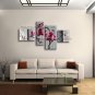 4 Pieces Contemporary Wall Art Floral Painting Orchid Flowers Artwork