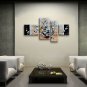 Tetraptych Contemporary Wall Art Floral Painting Tulip Flowers Artwork