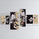 Tetraptych Contemporary Wall Art Floral Painting Tulip Decoration Ideas