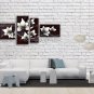 Tetraptych Contemporary Wall Art Floral Painting Tulip Flower On Canvas