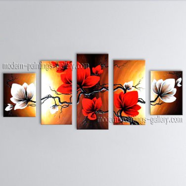 Large Contemporary Wall Art Floral Painting Tulip Flower Gallery Wrapped