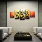 Pentaptych Contemporary Wall Art Floral Sunflowers Decoration Ideas