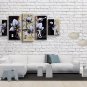 Pentaptych Contemporary Wall Art Floral Painting Tulip Flower On Canvas