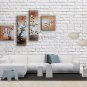 Tetraptych Contemporary Wall Art Floral Painting Tulip Flowers Artwork