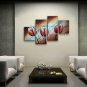 4 Pieces Contemporary Wall Art Floral Tulip Flower Gallery Wrapped