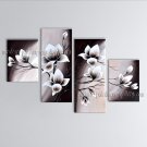 4 Pieces Contemporary Wall Art Floral Painting Tulip Decoration Ideas
