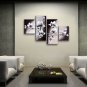 4 Pieces Contemporary Wall Art Floral Painting Tulip Decoration Ideas